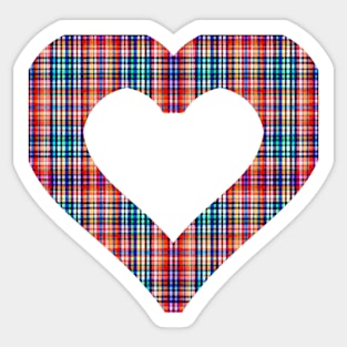 A hole in my Heart for you in tartan Sticker